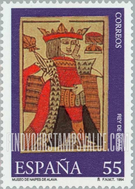 FindYourStampsValue: Museum of Cards Alava, Antique cards: King of Hearts