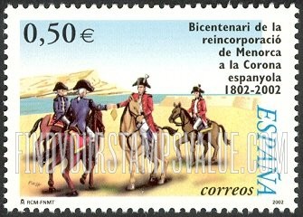 FindYourStampsValue: Reincorporation of Menorca to Spanish Crown, Bicentenary