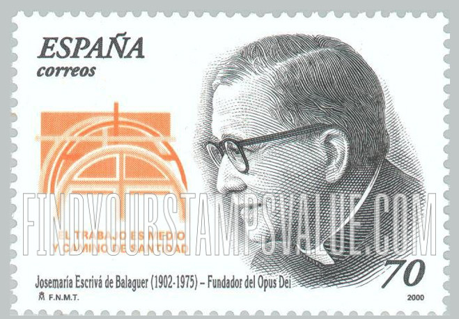 FindYourStampsValue: Josemaria Escrivá de Balaguer (1902-75), Founder of Opus Dei
