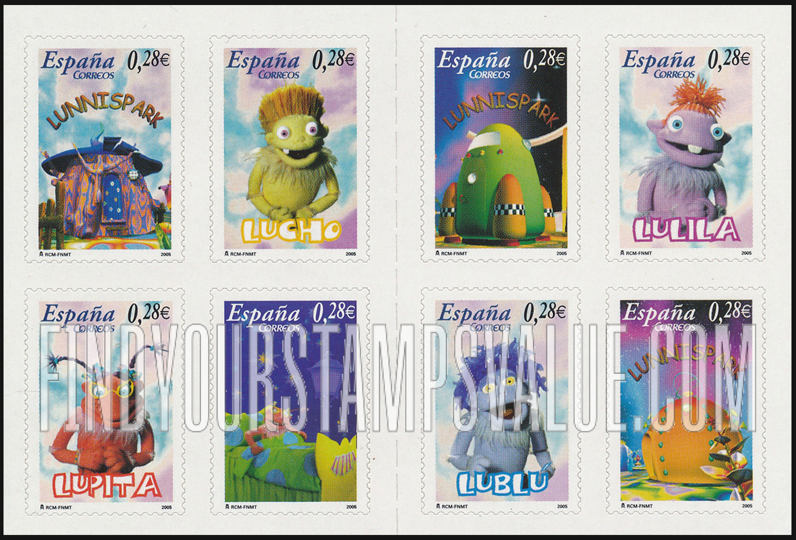 FindYourStampsValue: Los Lunnis children’s television show