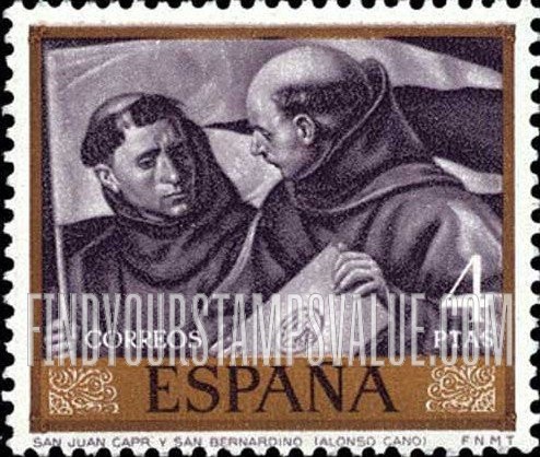FindYourStampsValue: Cano Paintings: Sts. John Capistrano and Bernardino