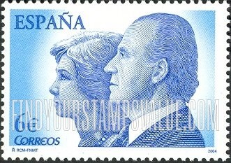 FindYourStampsValue: España 2004 International Philatelic Exhibition. Royalty: King Juan Carlos and Queen Sofia