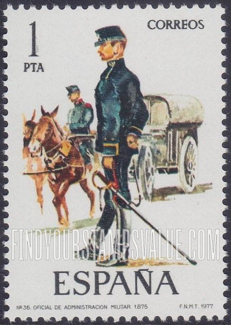 FindYourStampsValue: Uniforms: Military Administration official, 1875