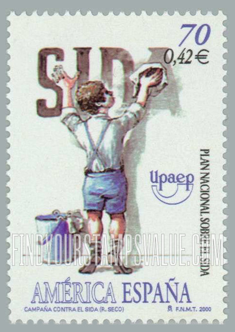 FindYourStampsValue: America Issue, Fight Against AIDS