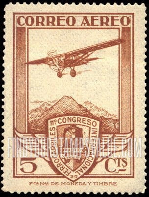 FindYourStampsValue: Air Post: Railway Congress, Plane and Congress Seal