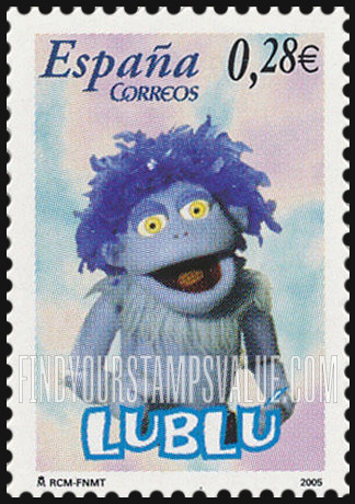 FindYourStampsValue: Los Lunnis children’s television show: Lublú