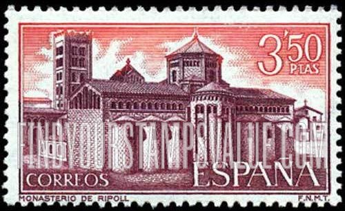 FindYourStampsValue: Ripoll Monastery: View of monastery