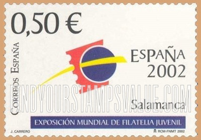 FindYourStampsValue: España 2002 Youth Philatelic Exhibition, Salamanca: Exhibition emblem