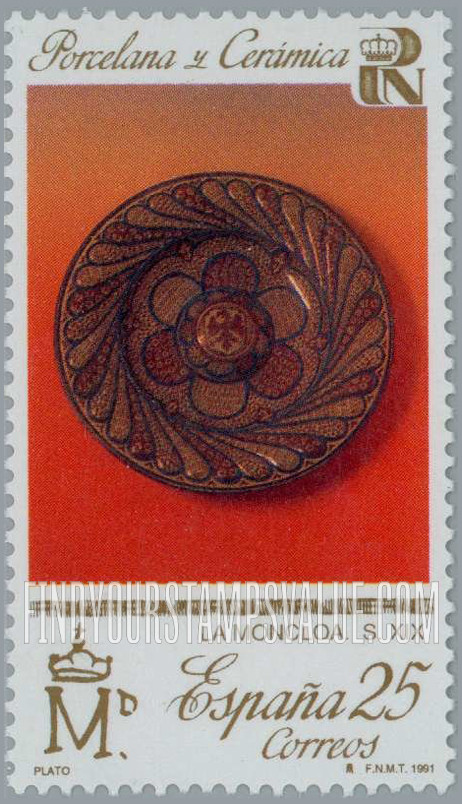 FindYourStampsValue: Porcelain and Ceramics: Plate, 19th century