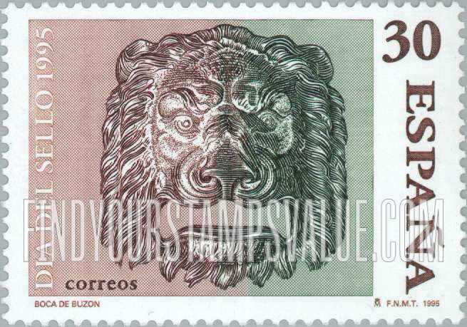 FindYourStampsValue: Stamp Day: Bronze lion’s head