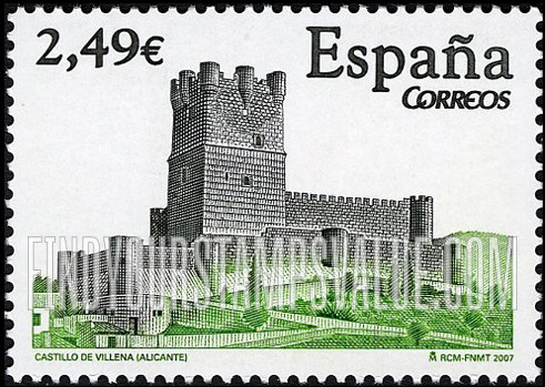FindYourStampsValue: Castles: Villena Castle