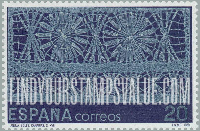 FindYourStampsValue: Lace produced in Canary Islands