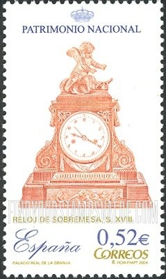 FindYourStampsValue: Clocks: Clock with Cupid, 18th centenary