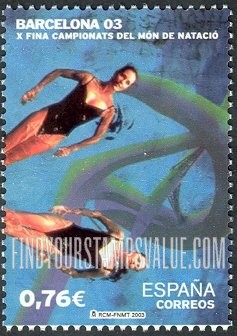 FindYourStampsValue: World Swimming Championships, Barcelona: Synchronized swimming