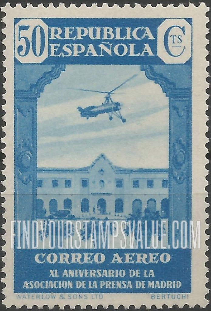 FindYourStampsValue: Air Post: Autogiro over House of Nazareth