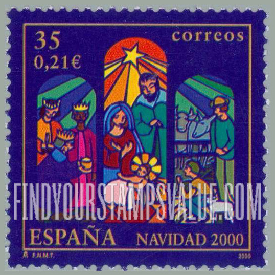 FindYourStampsValue: Christmas: Nativity scene