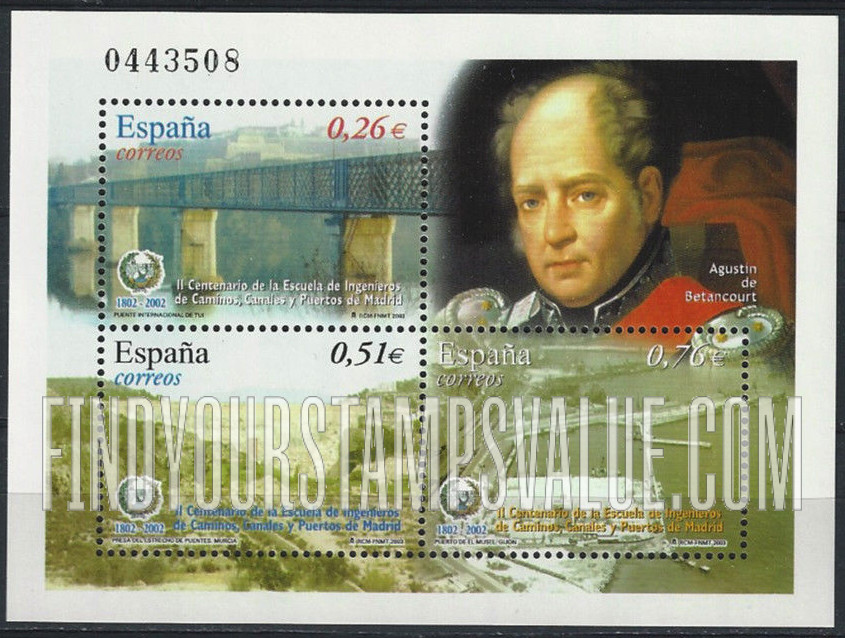 FindYourStampsValue: School of Civil Engineering, Madrid, Bicentenary