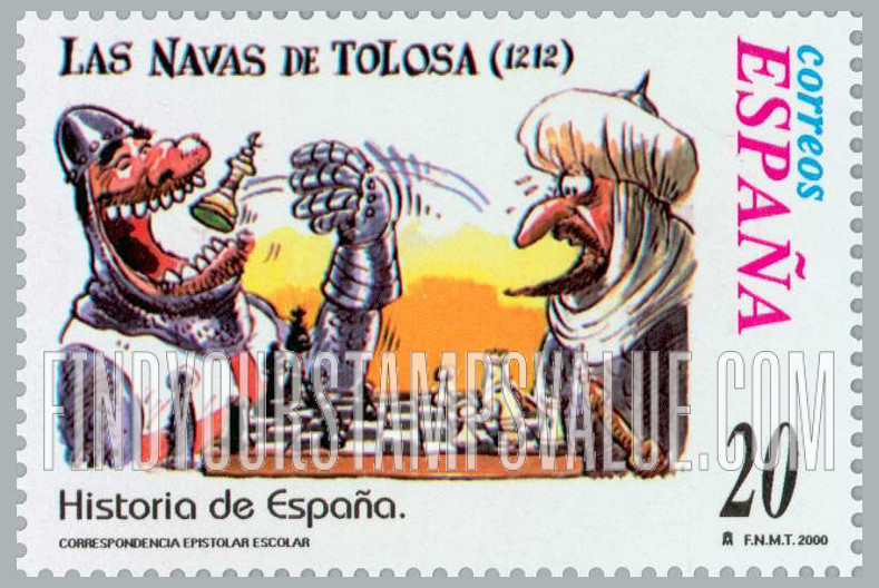 FindYourStampsValue: Letter Writing Type of 1998: Alfonso VIII’s victory at Las Navas de Tolosa, 1212