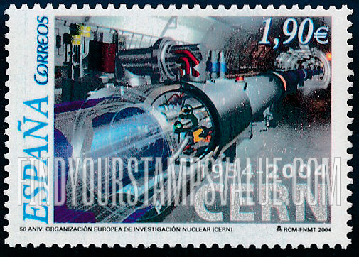 FindYourStampsValue: CERN (European Organization for Nuclear Research), 50th Anniversary