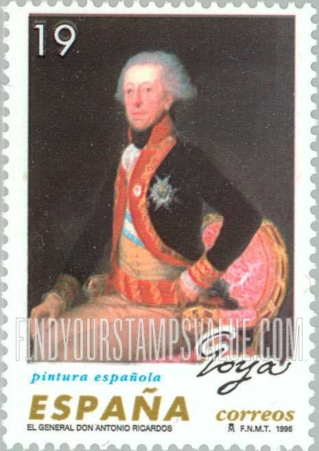FindYourStampsValue: Paintings by Francisco de Goya Y Lucientes (1746-1828): General Don Antonio Ricardos