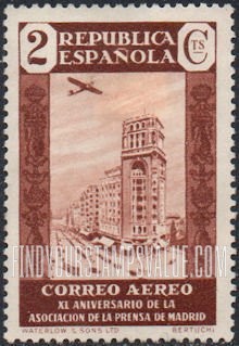 FindYourStampsValue: Air Post: Press Building, Madrid