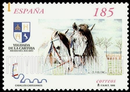 FindYourStampsValue: Carthusian Horses: Two with heads together