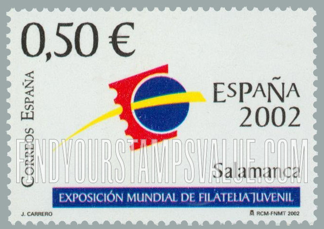 FindYourStampsValue: España 2002 Youth Philatelic Exhibition, Salamanca: Exhibition emblem