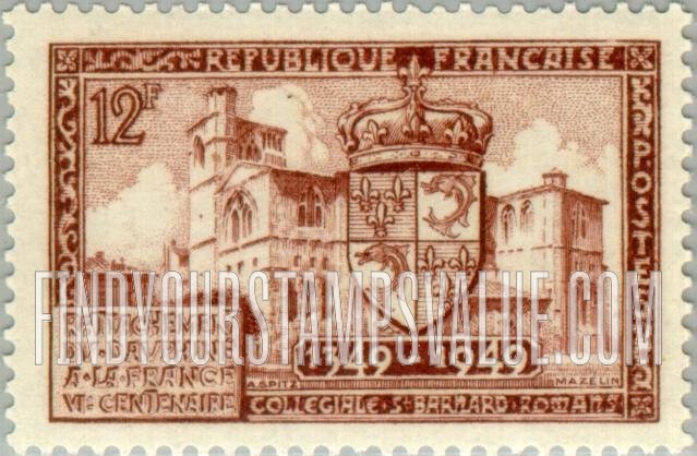 FindYourStampsValue: Collegiate Church of St. Barnard and Dauphiné Arms