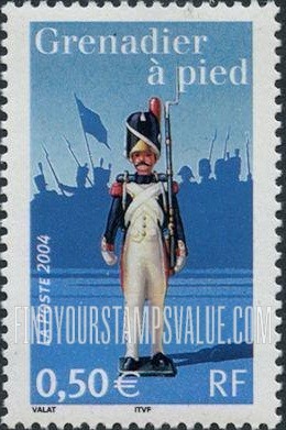 FindYourStampsValue: Napoleon I and the Imperial Guard: Grenadier (Grenadier à pied)