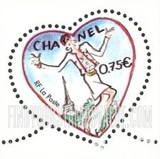 FindYourStampsValue: Hearts Types of 2004-05: Woman, Eiffel Tower