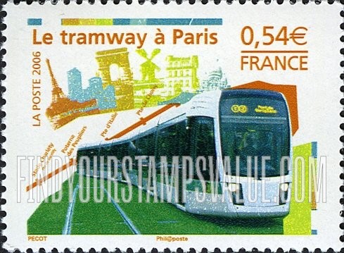 FindYourStampsValue: Opening of New Paris Tramway