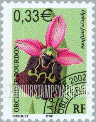 FindYourStampsValue: Orchids: Ophrys fuciflora