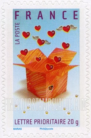 FindYourStampsValue: Gift Boxes: Hearts