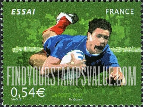 FindYourStampsValue: 2007 Rugby World Cup, France: Essai (try)