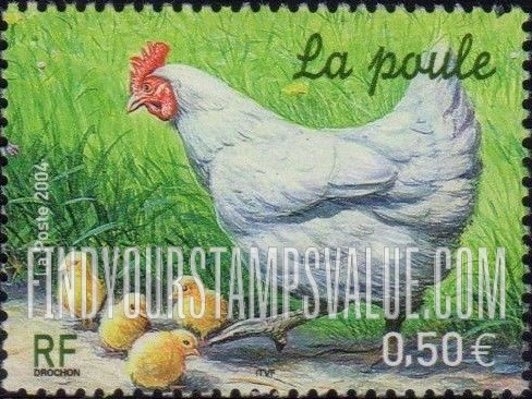 FindYourStampsValue: Farm Animals: Chicken