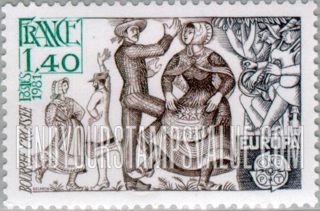 FindYourStampsValue: Europa Issue 1981: Bouree