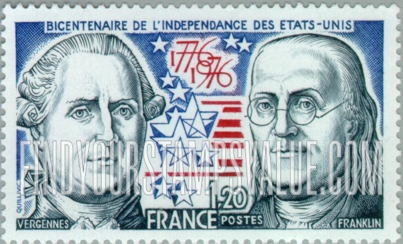 FindYourStampsValue: Count de Vergennes and Benjamin Franklin