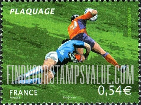 FindYourStampsValue: 2007 Rugby World Cup, France: Plaquage (tackle)