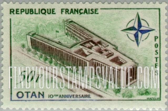 FindYourStampsValue: New NATO Headquarters, Paris