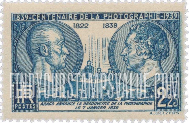 FindYourStampsValue: Joseph Nicéphore Niepce and Louis Jacques Mandé Daguerre