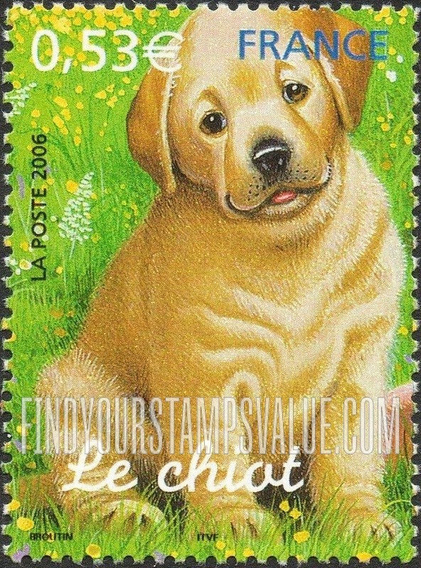 FindYourStampsValue: Young Animals: Puppy
