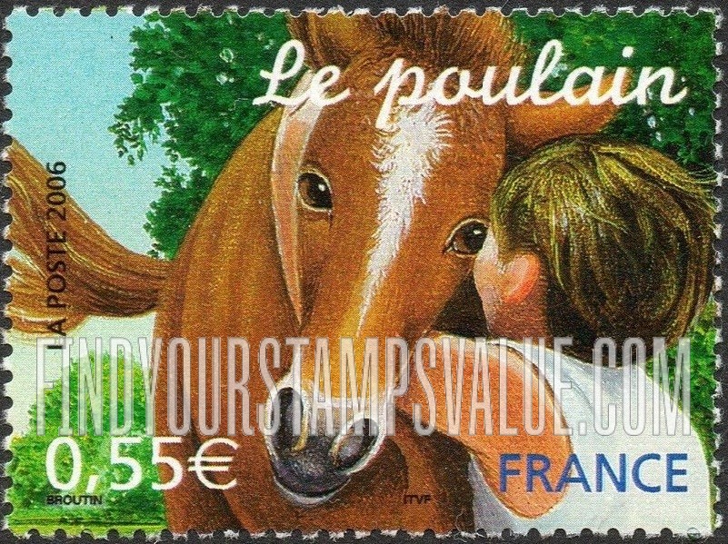 FindYourStampsValue: Young Animals: Foal, horizontal