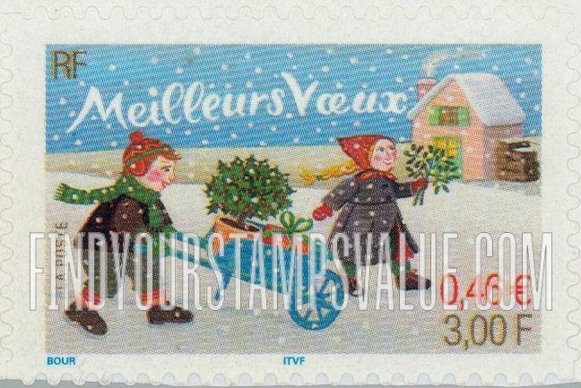FindYourStampsValue: Holiday Greetings: Meilleurs Voeux (Best wishes)