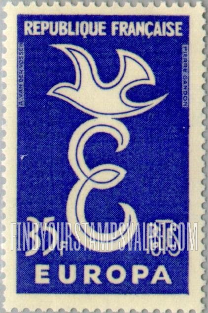 FindYourStampsValue: Europa Issue, 1958