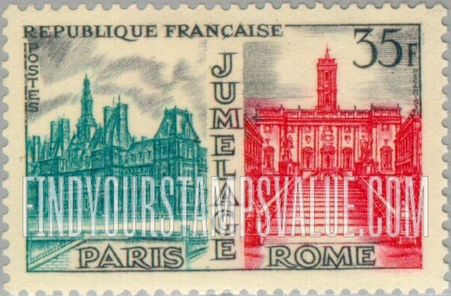 FindYourStampsValue: City Halls, Paris and Rome