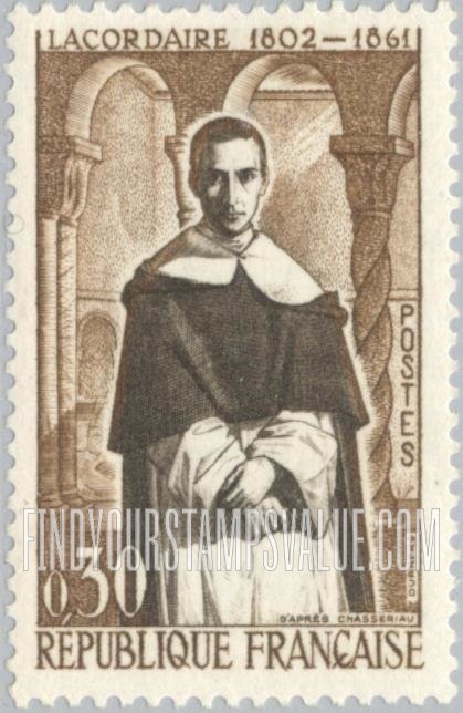 FindYourStampsValue: Jean Baptiste Henri Lacordaire