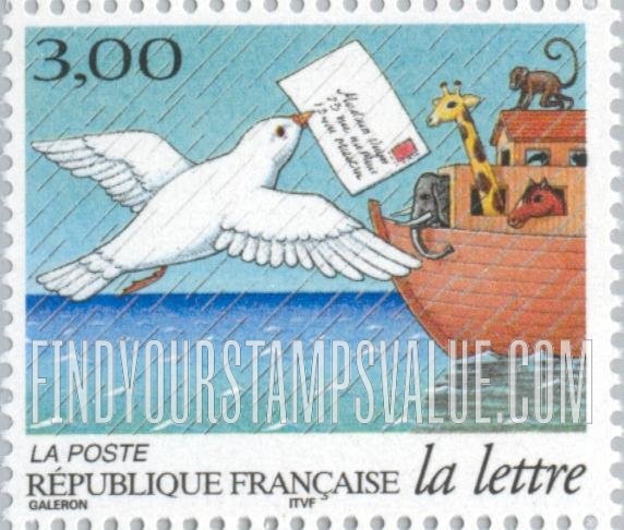 FindYourStampsValue: Journey of a Letter Type: Dove carrying letter, Noah’s Ark