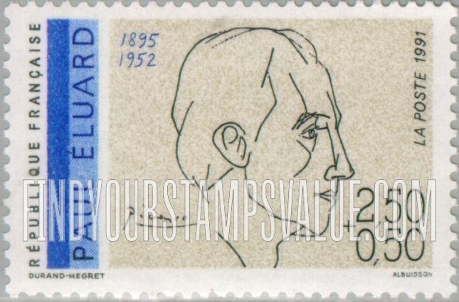 FindYourStampsValue: SEMI-POSTAL - Poets: Paul Eluard (1895-1952)
