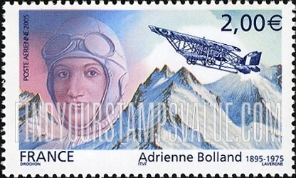 FindYourStampsValue: AIR POST - Adrienne Bolland (1895-1975), Pilot