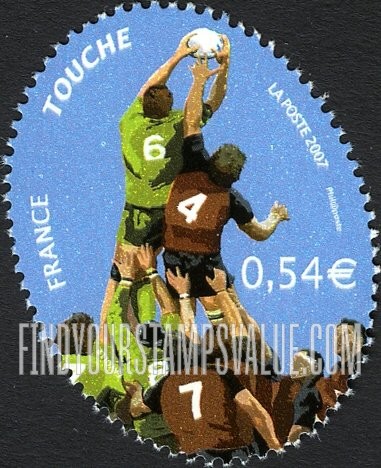 FindYourStampsValue: 2007 Rugby World Cup, France: Touche (Throwin)